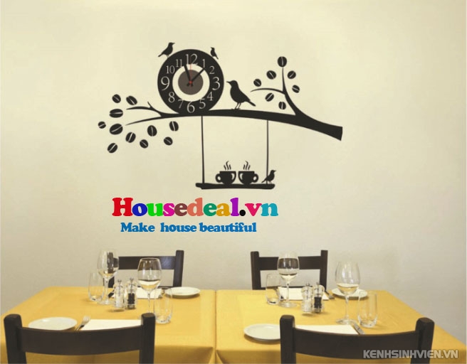 Đồng hồ dán tường cho bé, đồng hồ dán tường trang trí - 2